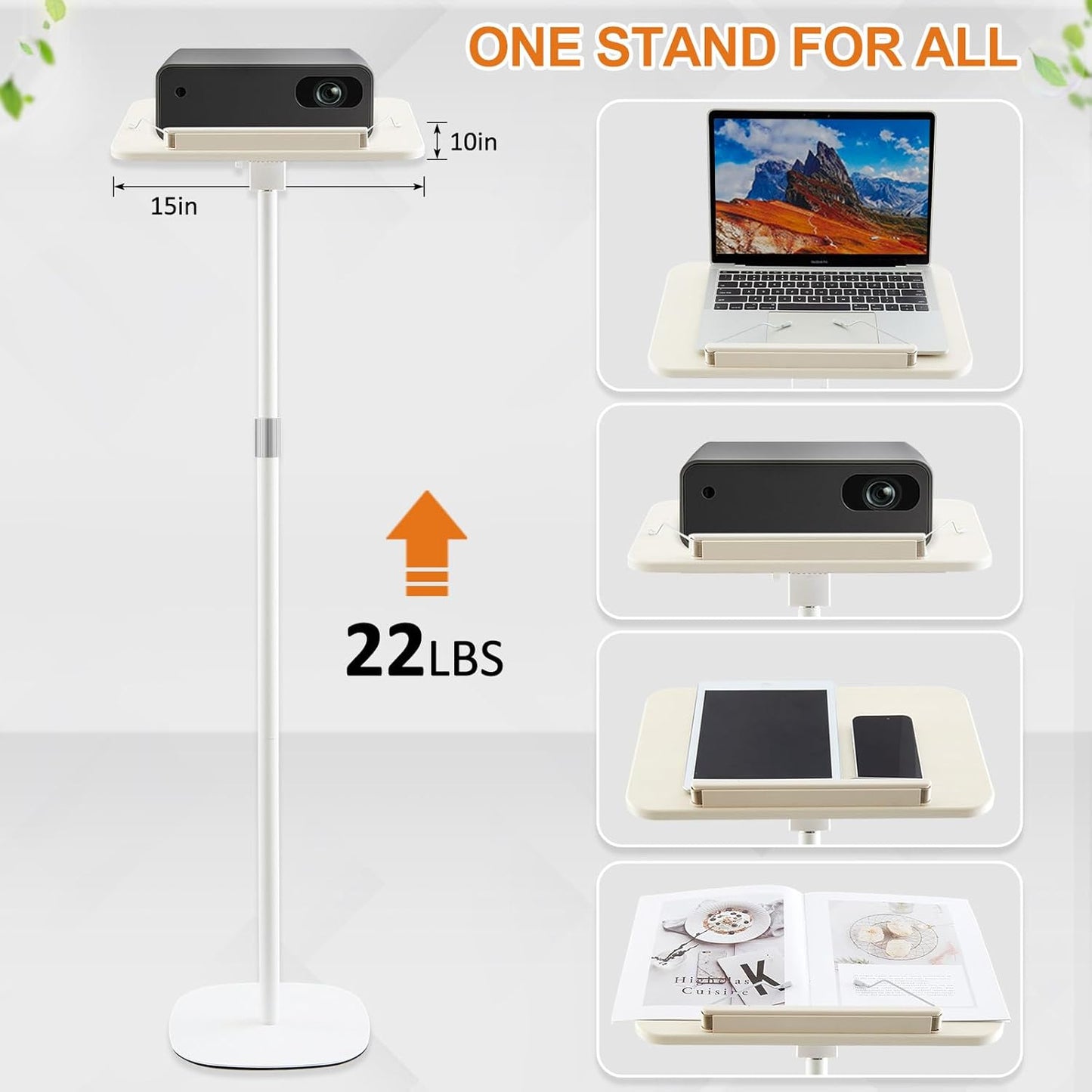 Adjustable Reading Stand – White