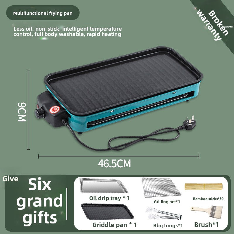 Home smokeless barbecue grill