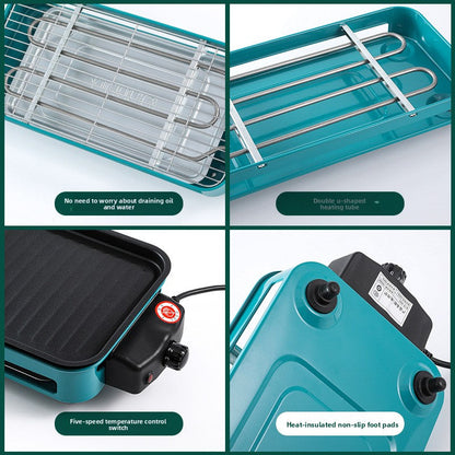 Home smokeless barbecue grill