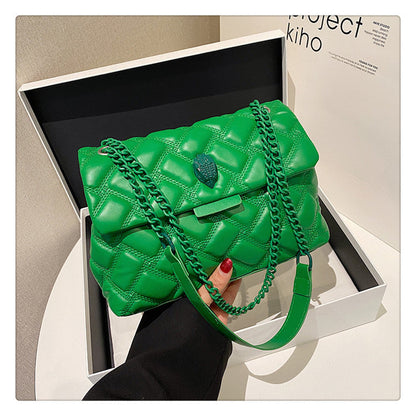 New fashion Chanel style handbag popular simple PU shoulder messenger bag daily versatile rhombus women's bag wholesale