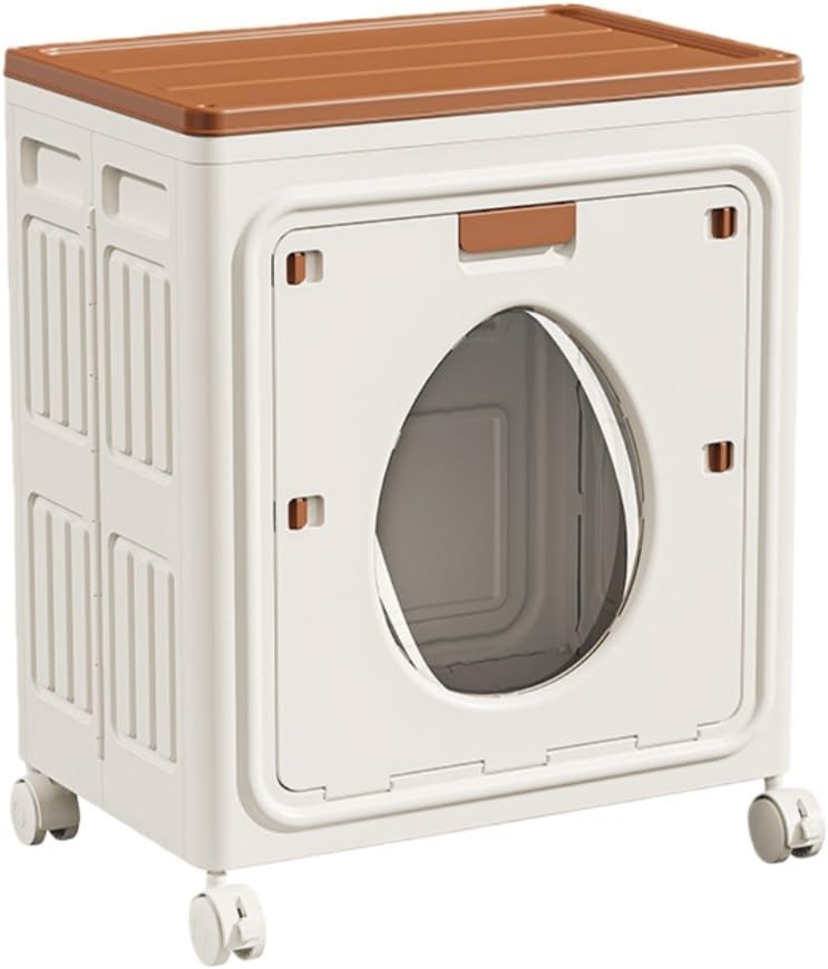 Space-Saving Clothes Storage Box with Lid and Rolling Wheels
