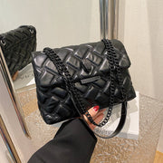 New fashion Chanel style handbag popular simple PU shoulder messenger bag daily versatile rhombus women's bag wholesale