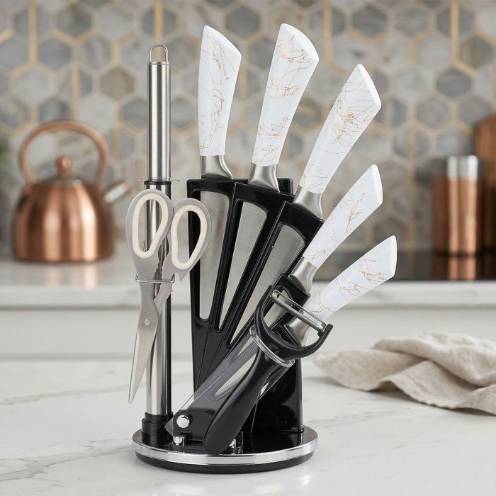 Kitchen Knife Set with Stand 9 Pieces