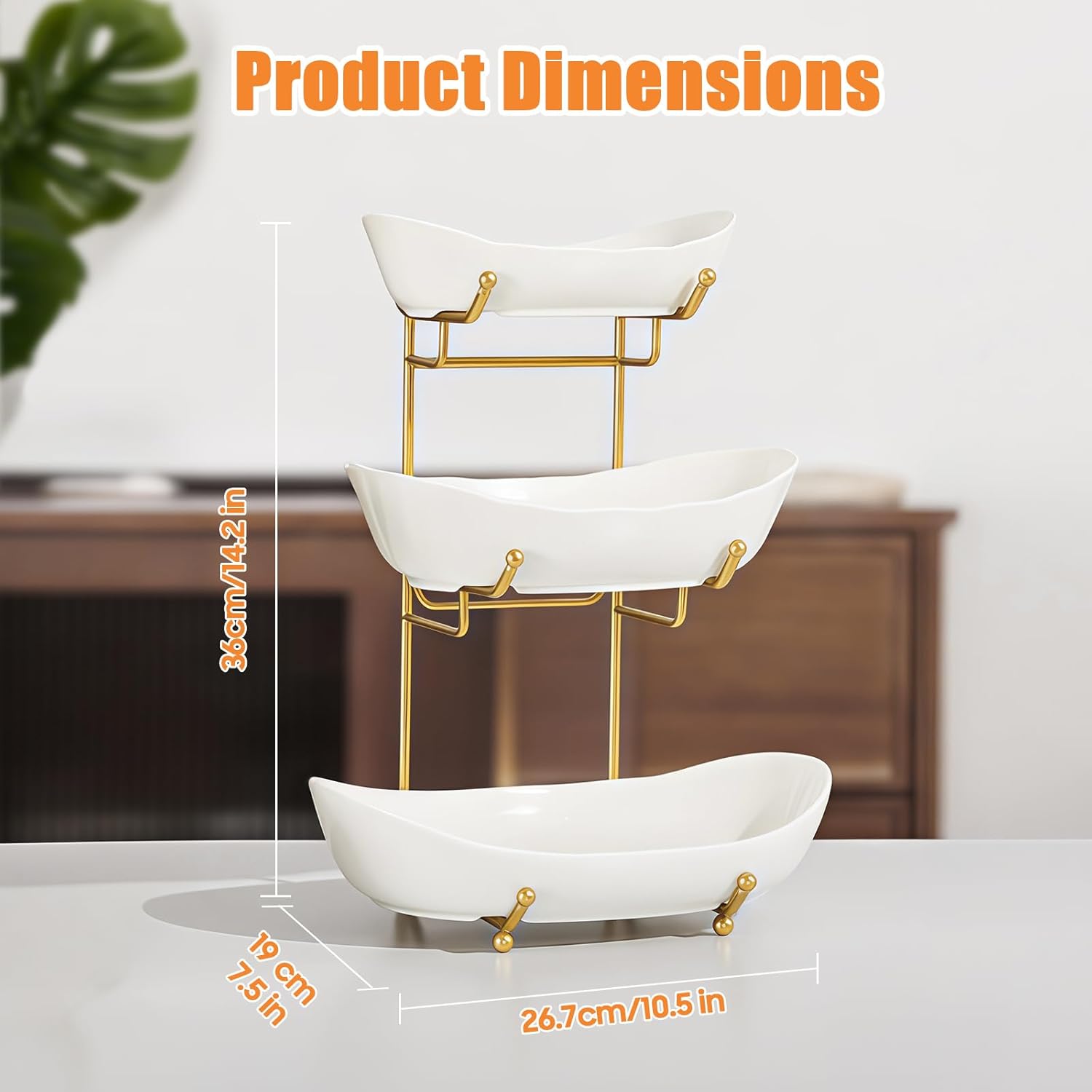 Fruit Organizer 3 Layer Plate