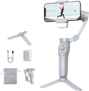 3-Axis Phone Gimbal with Adjustable Fill Light