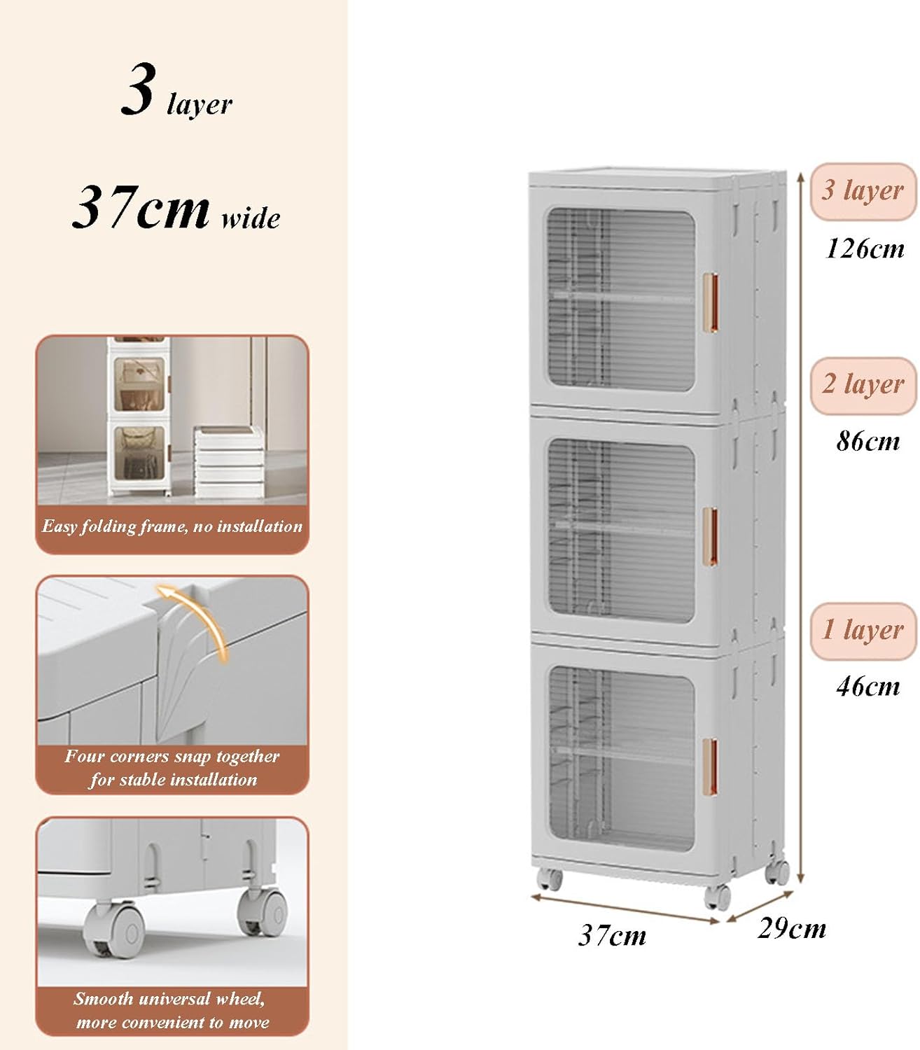 Foldable Cabinet Storage Organizer