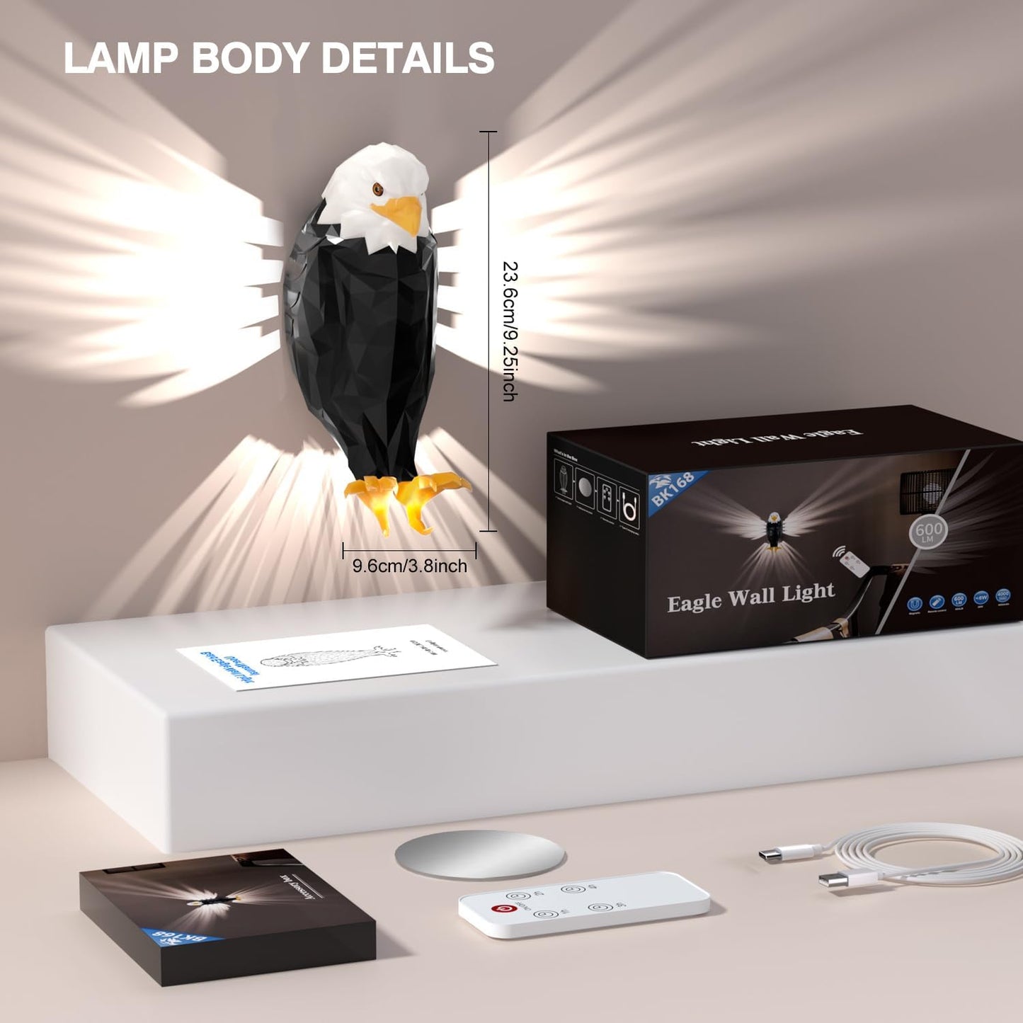 Bald Eagle Wall Light