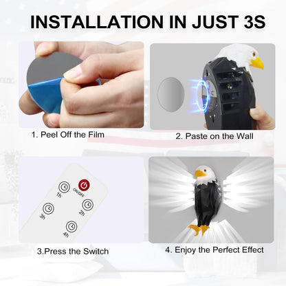 Bald Eagle Wall Light