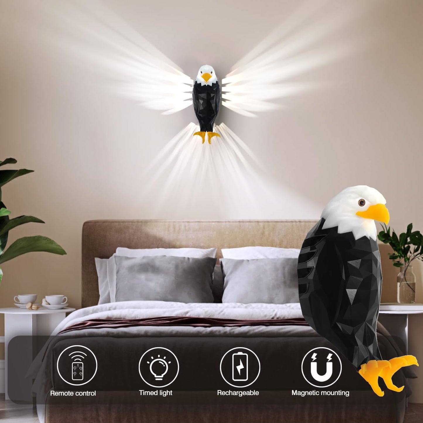 Bald Eagle Wall Light