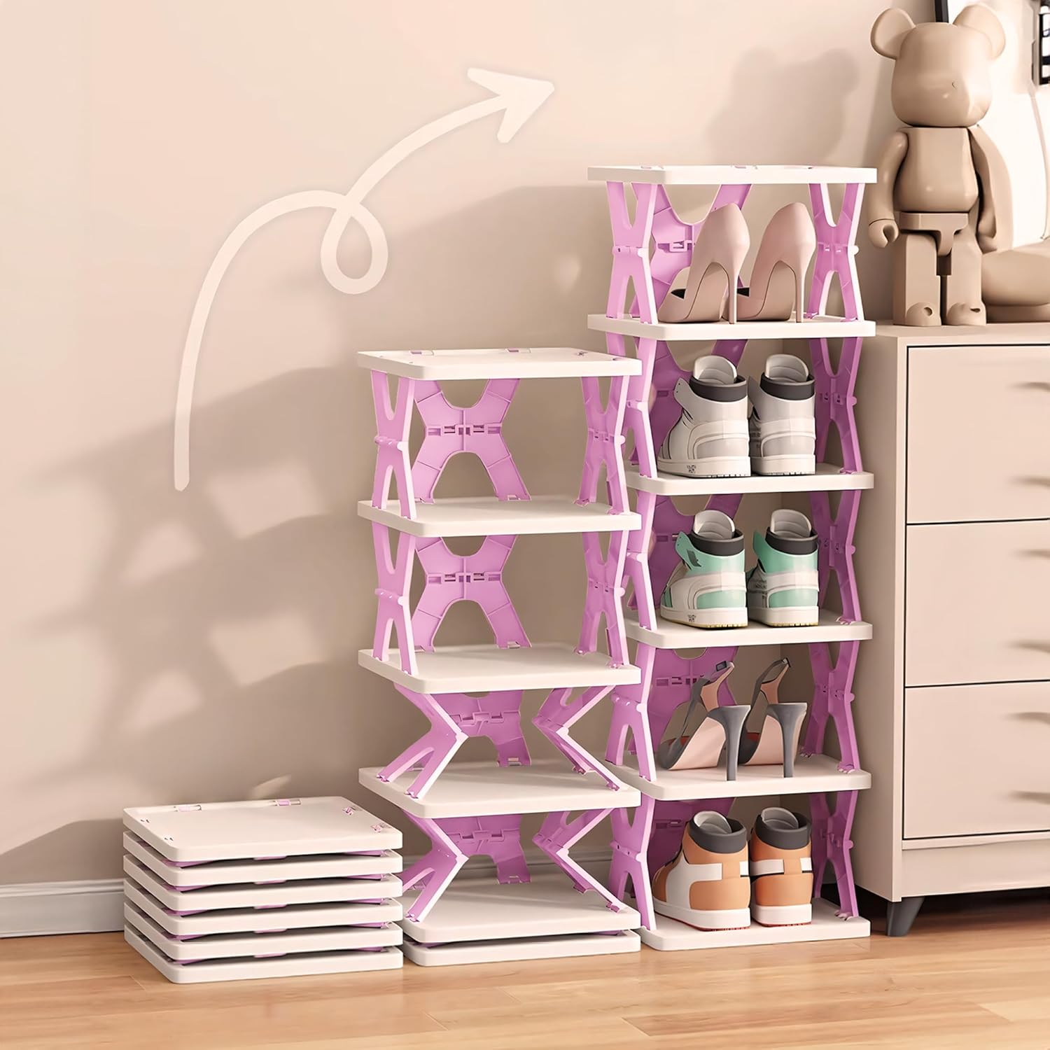 6-Tier Foldable Shoe Organizer