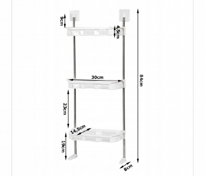 3 Layer Punch Free Over Toilet Storage Shelf