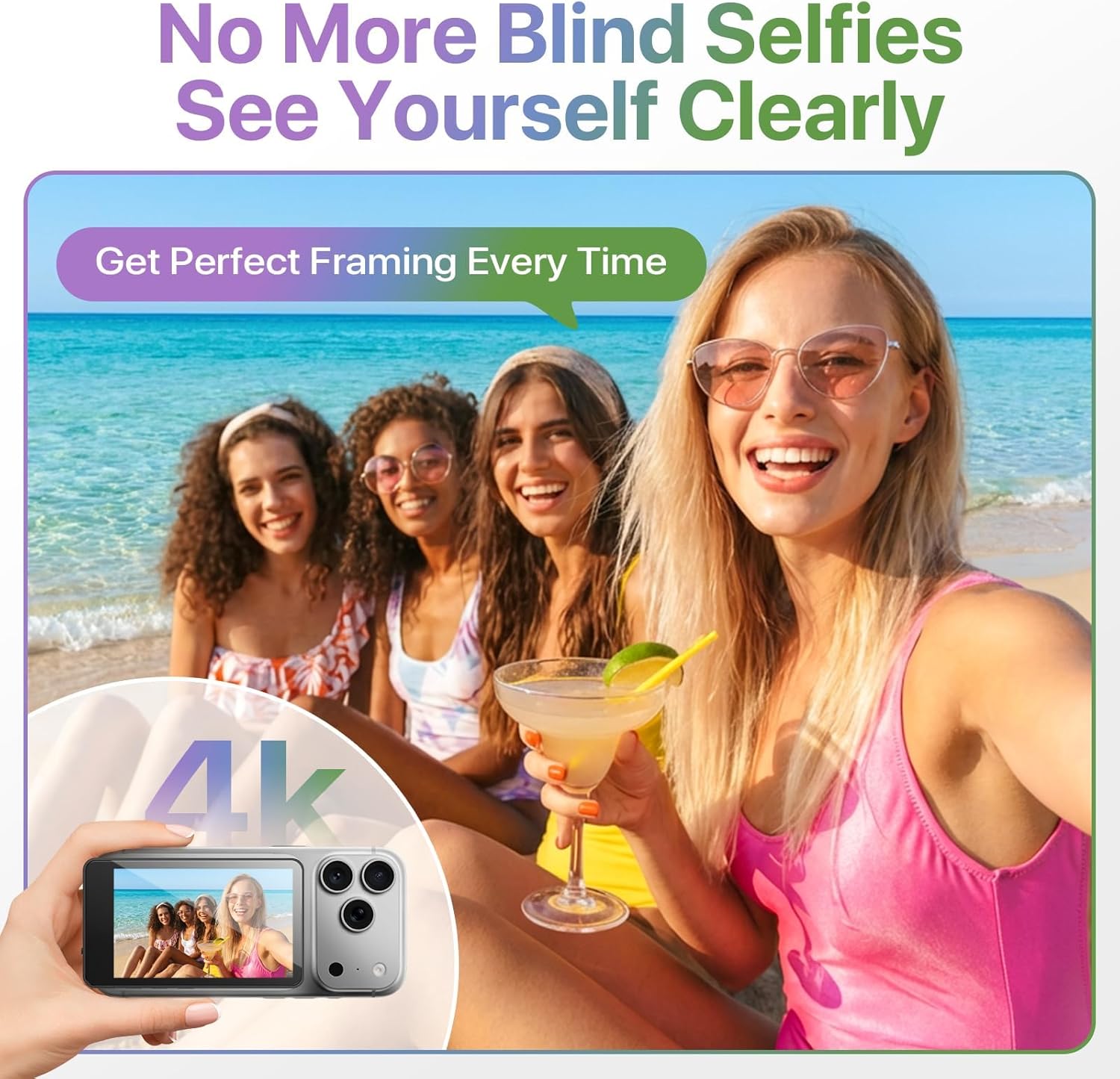 Magnetic Selfie Monitor Screen