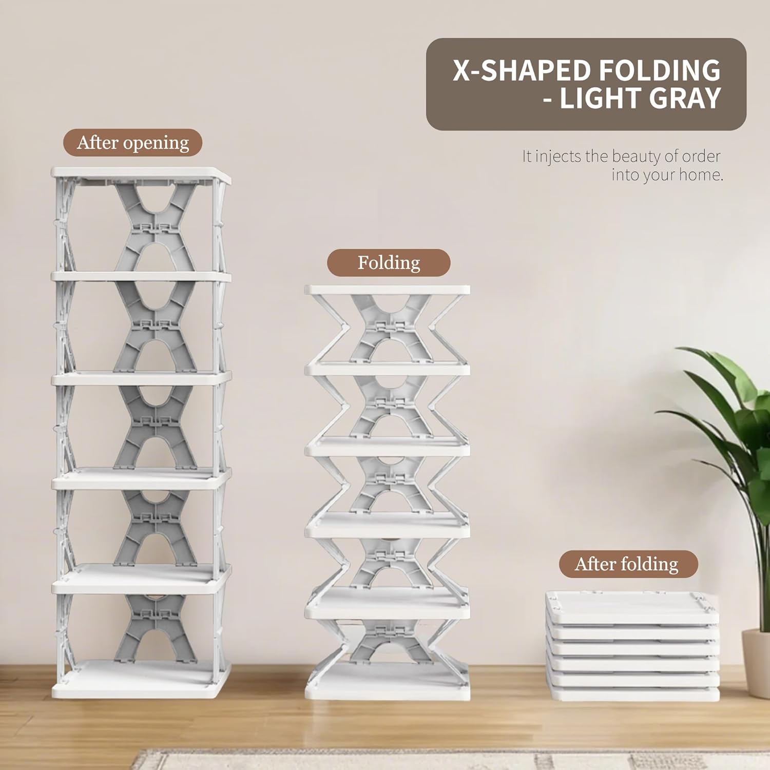 6-Tier Foldable Shoe Organizer