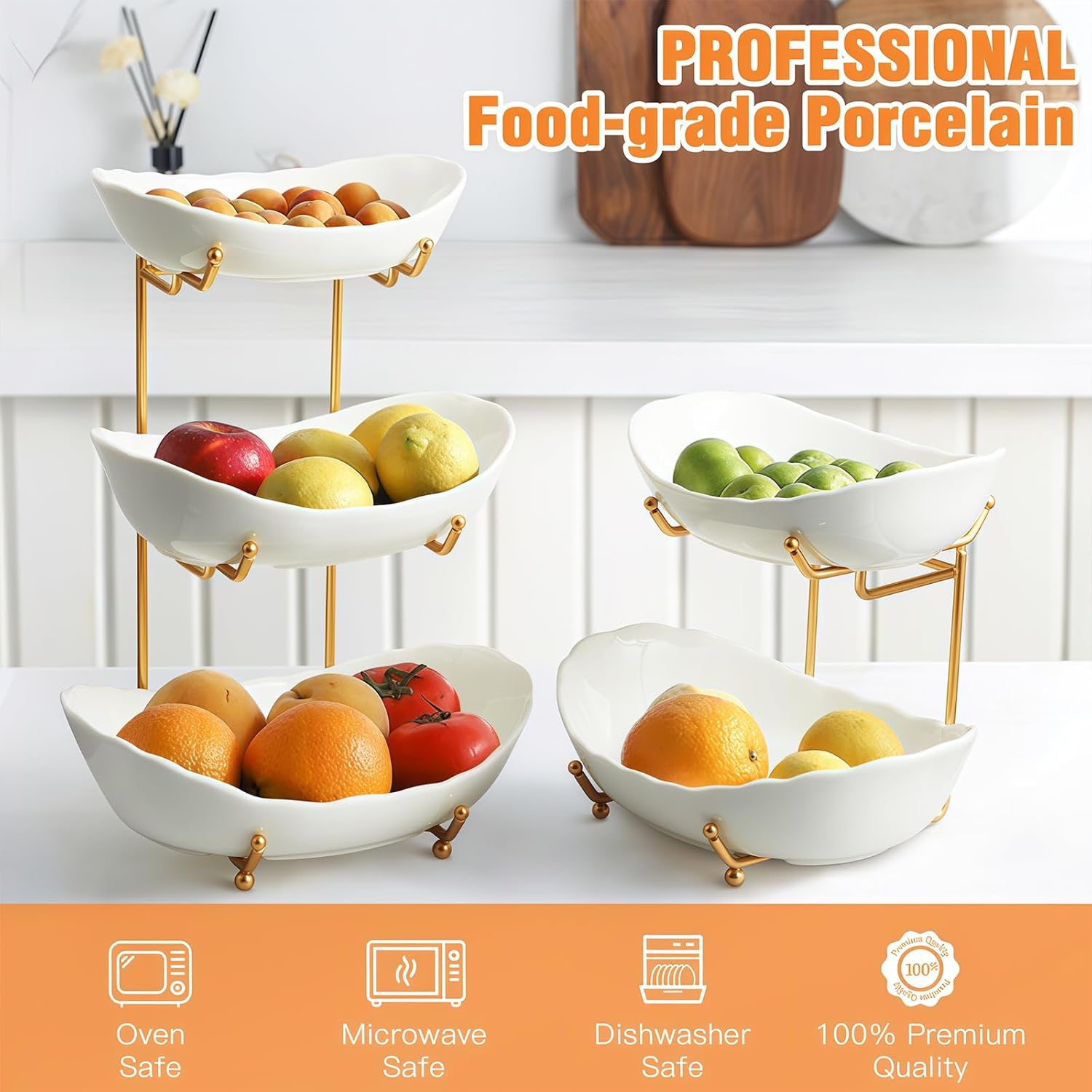 Fruit Organizer 3 Layer Plate