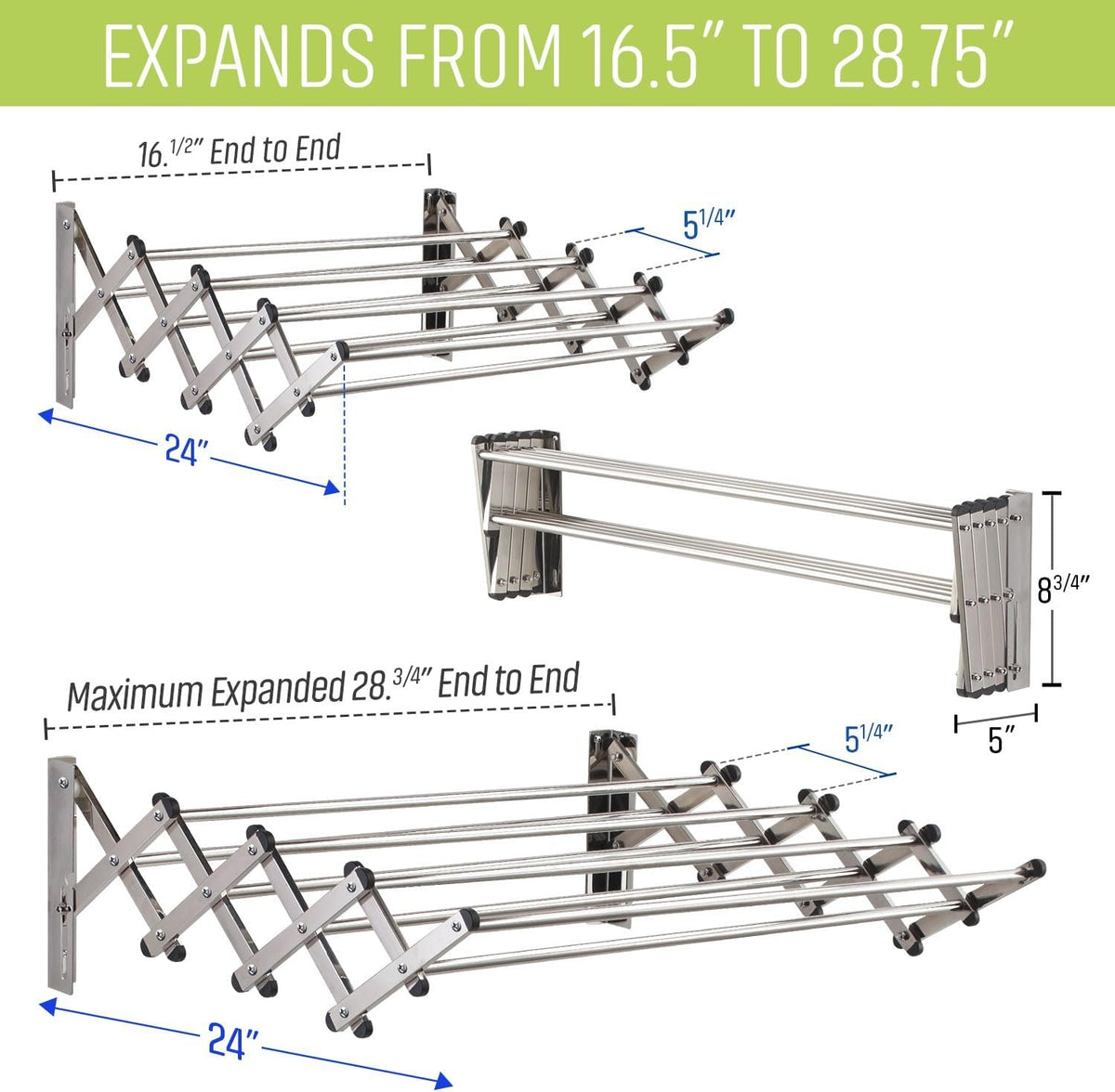 Wall Mounted Clothes Drying Rack