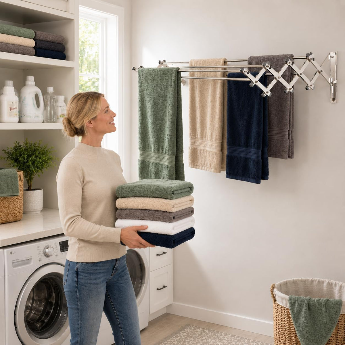 Wall Mounted Clothes Drying Rack