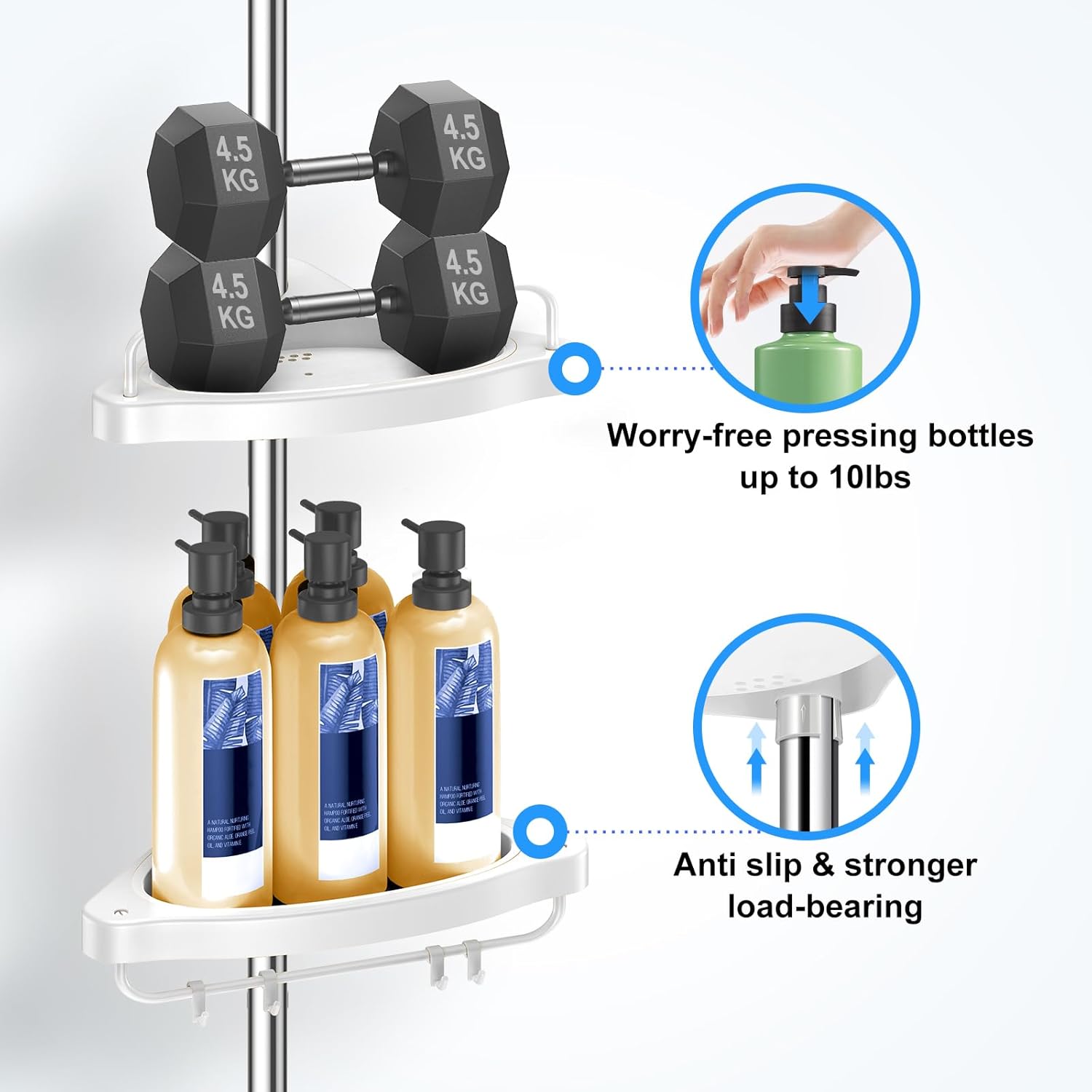 Shelf Shelves Shower Caddy Corner Organizer for Bathroom