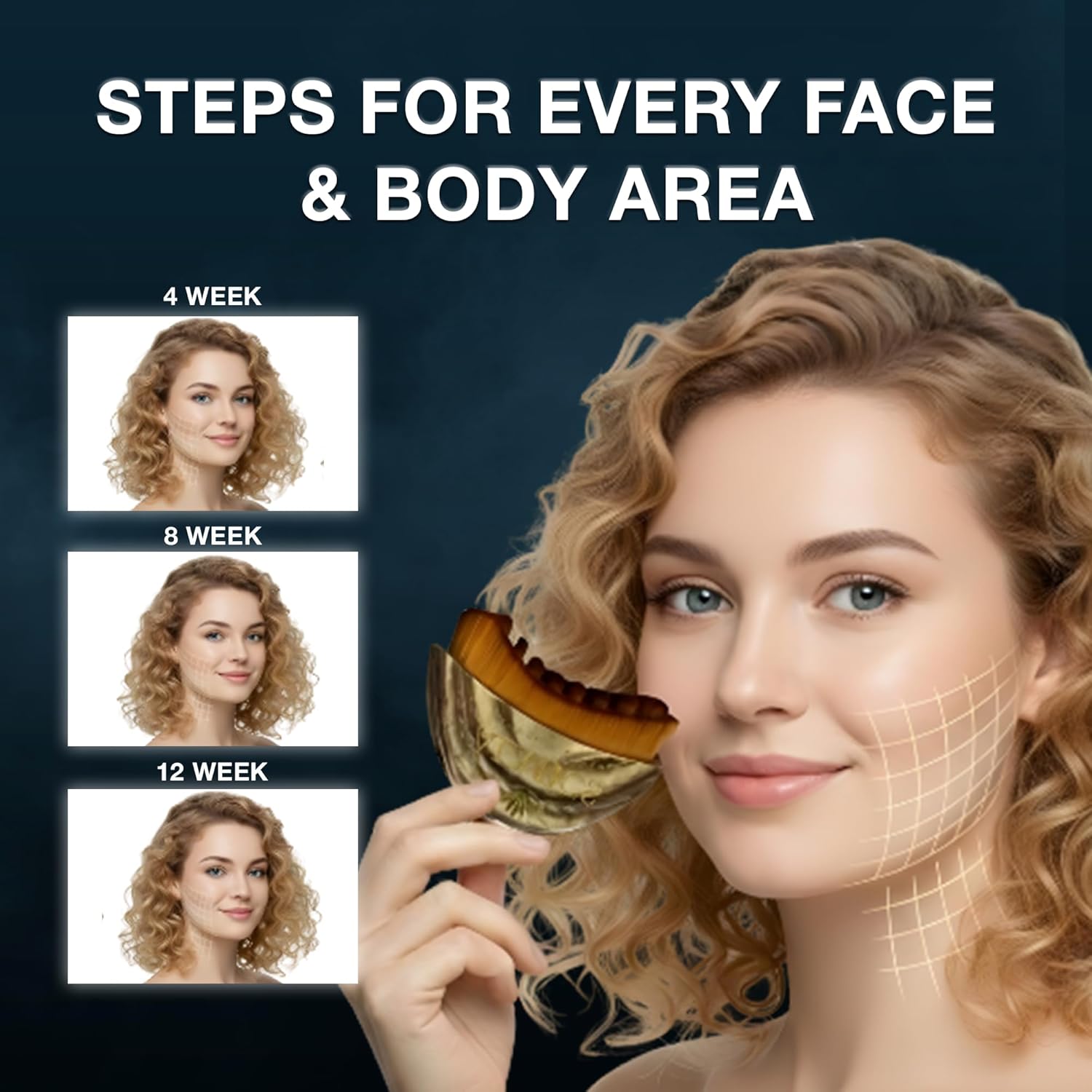 Lymphatic Contour Face Brush, Lymphatic Drainage Massager for Face