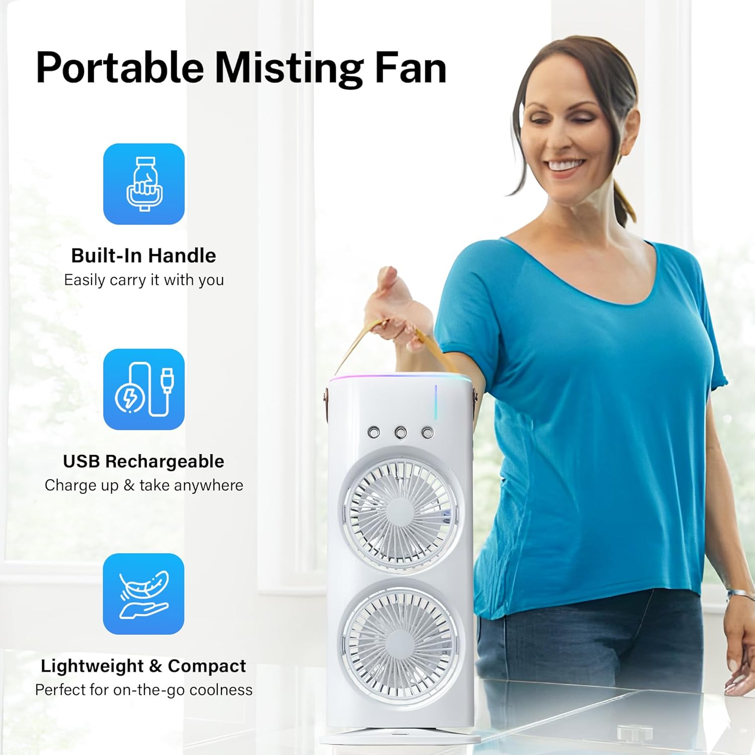 Portable Double Headed Mini Air Cooler