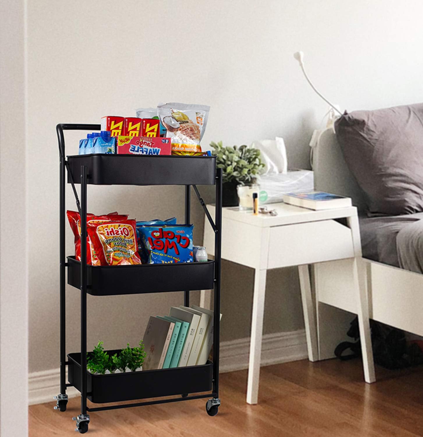 3 Layer Foldable Metal Storage Rack