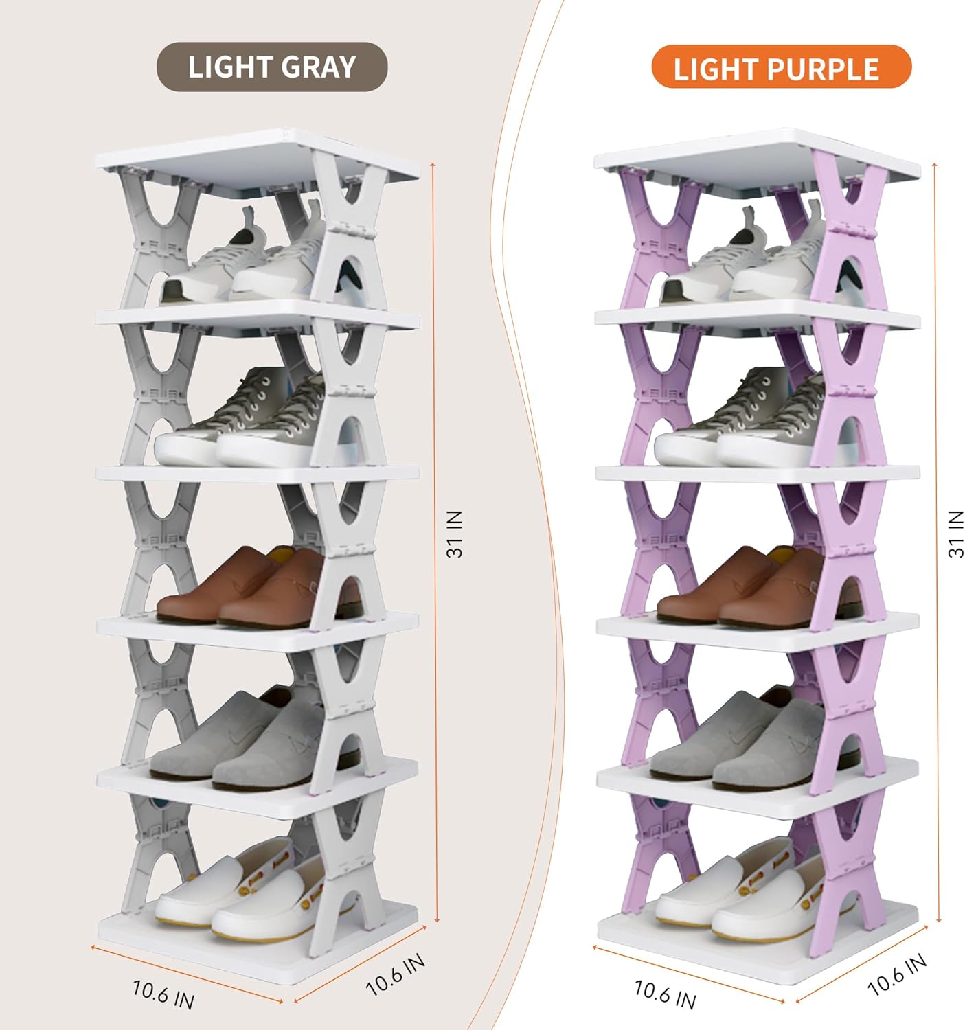 6-Tier Foldable Shoe Organizer