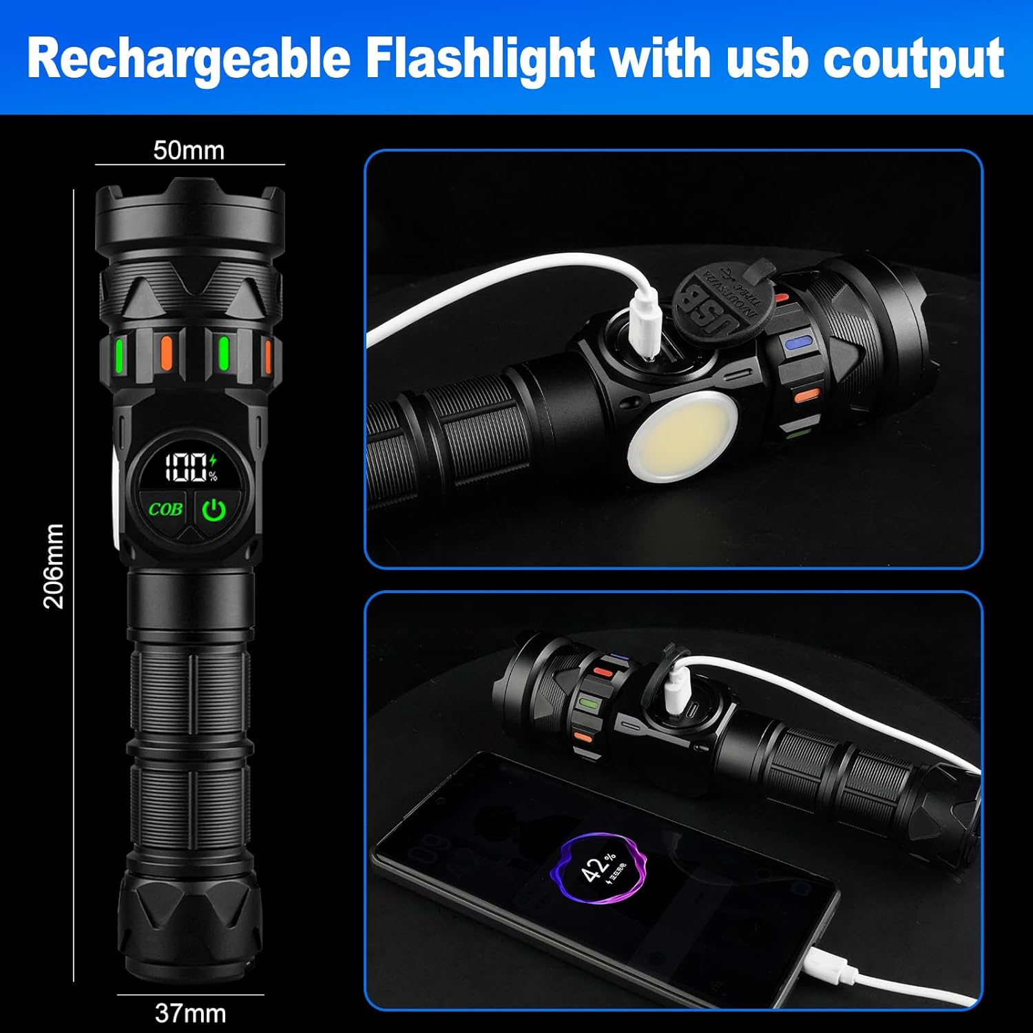 Rechargeable High Flashlights