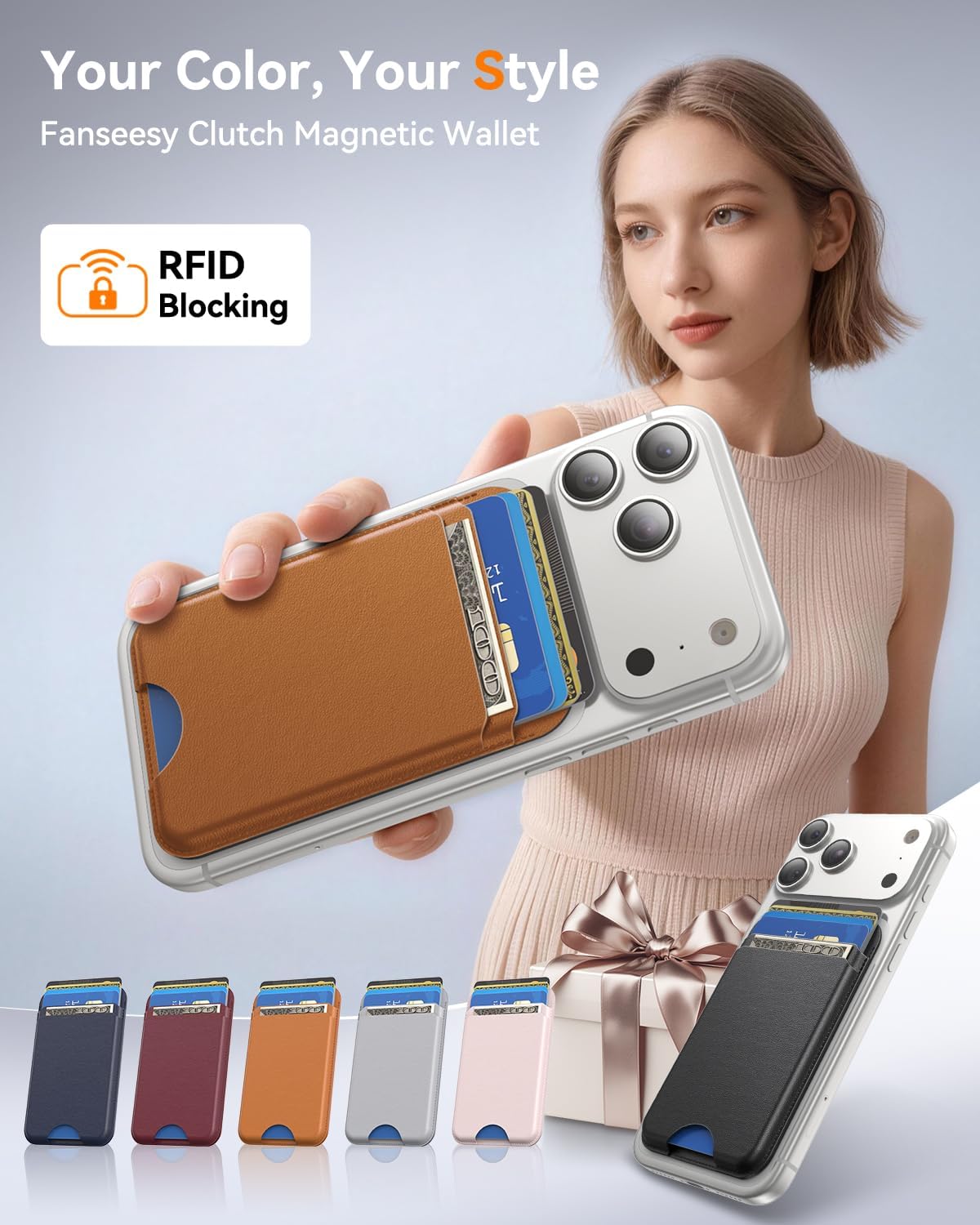 Magnetic Leather Wallet