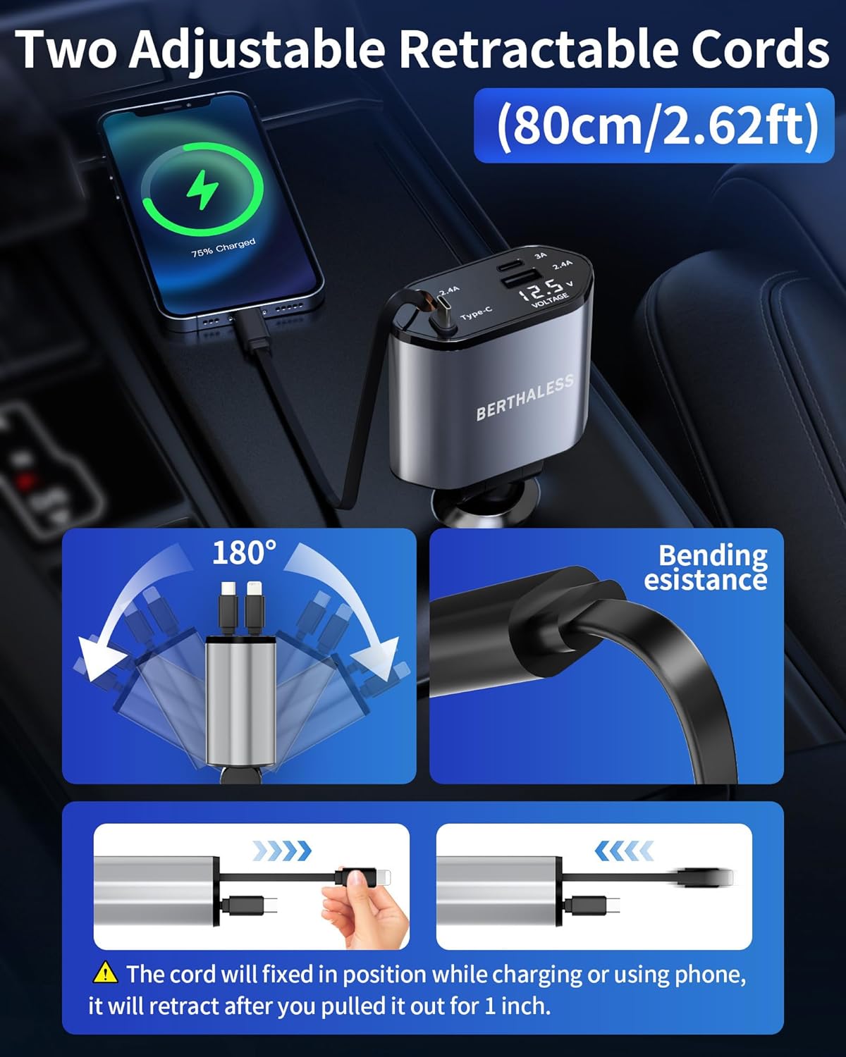 4 in 1 Fast Charging Car Charger