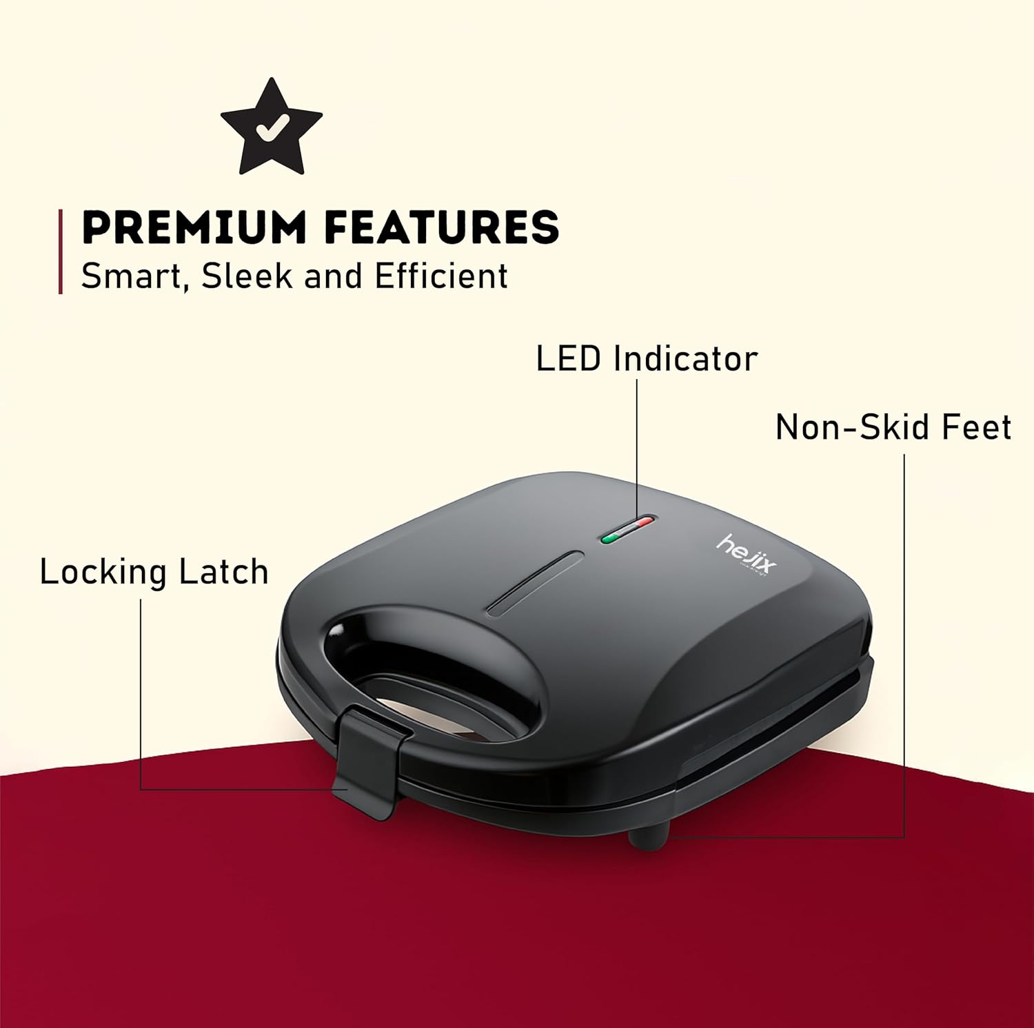 Electric Grill Non-Stick Sandwich Press