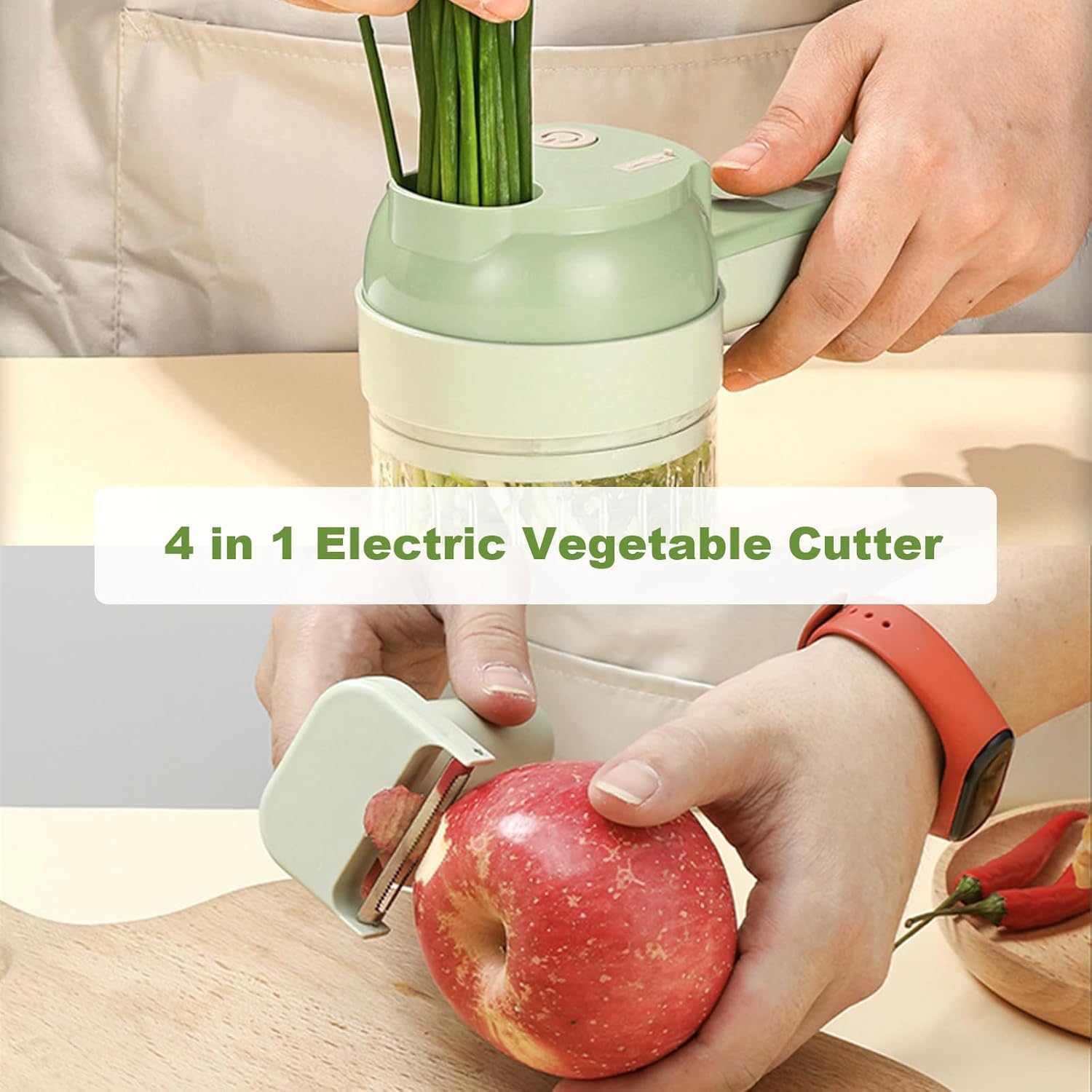 4 In 1 Handheld Electric Vegetable Cutter