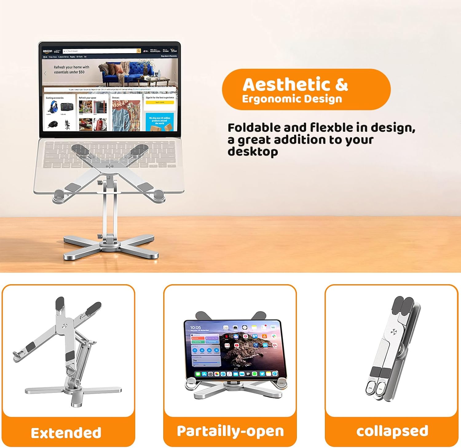 X Foldable Laptop Stand