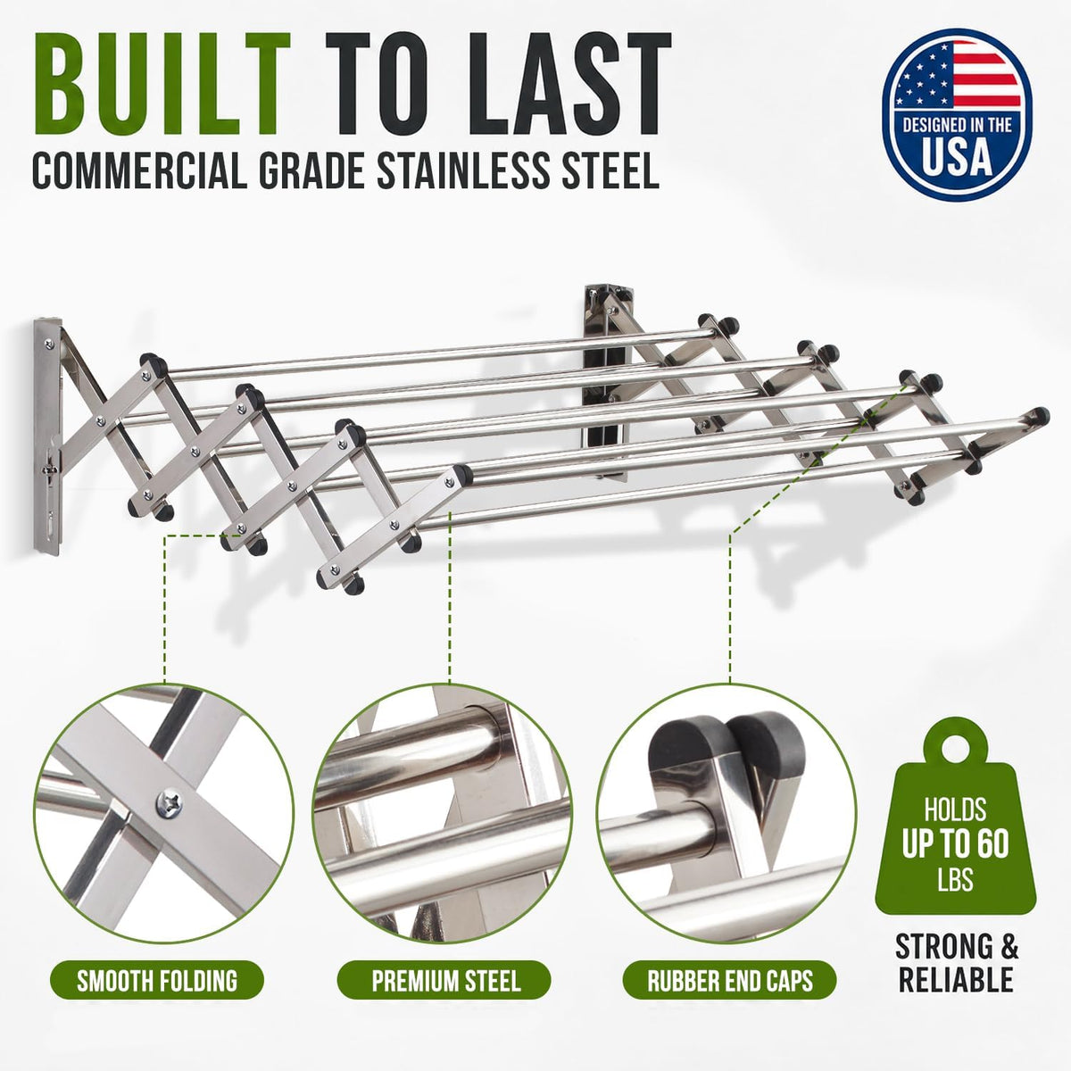 Wall Mounted Clothes Drying Rack