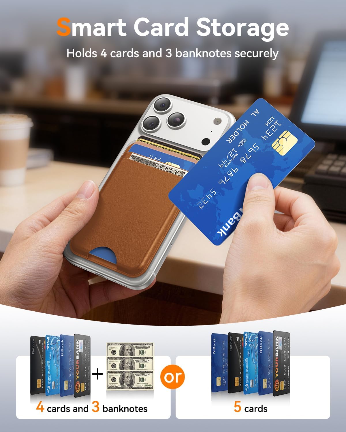 Magnetic Leather Wallet
