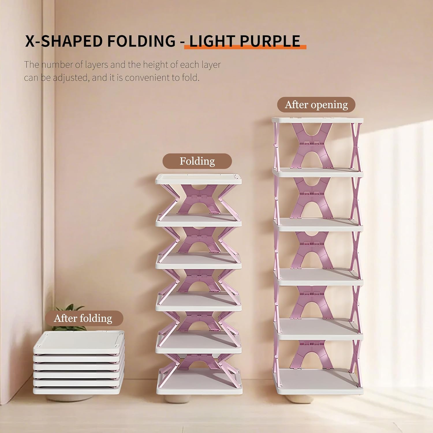 6-Tier Foldable Shoe Organizer