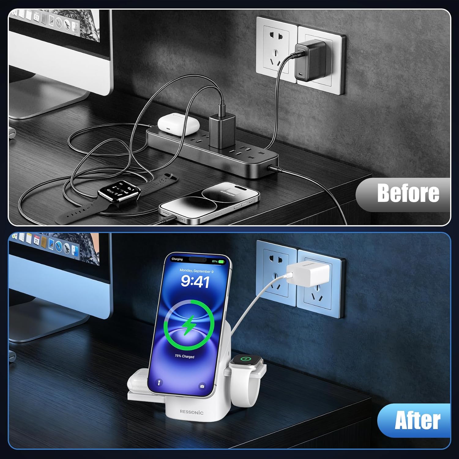 3 in 1 Multifunction Magnetic Wireless Charger