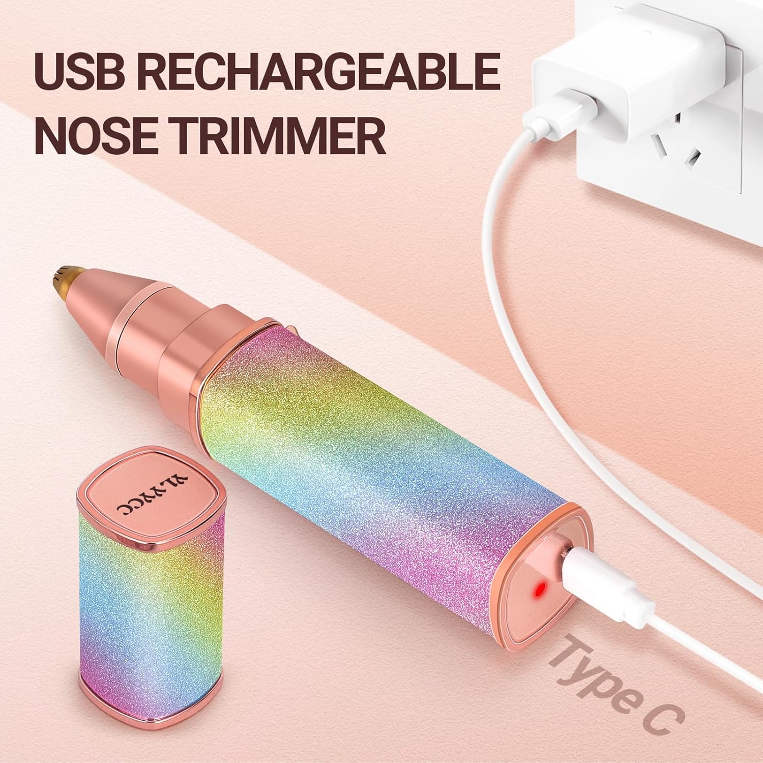 2-in-1 Rechargeable Nose Hair & Eyebrow Trimmer