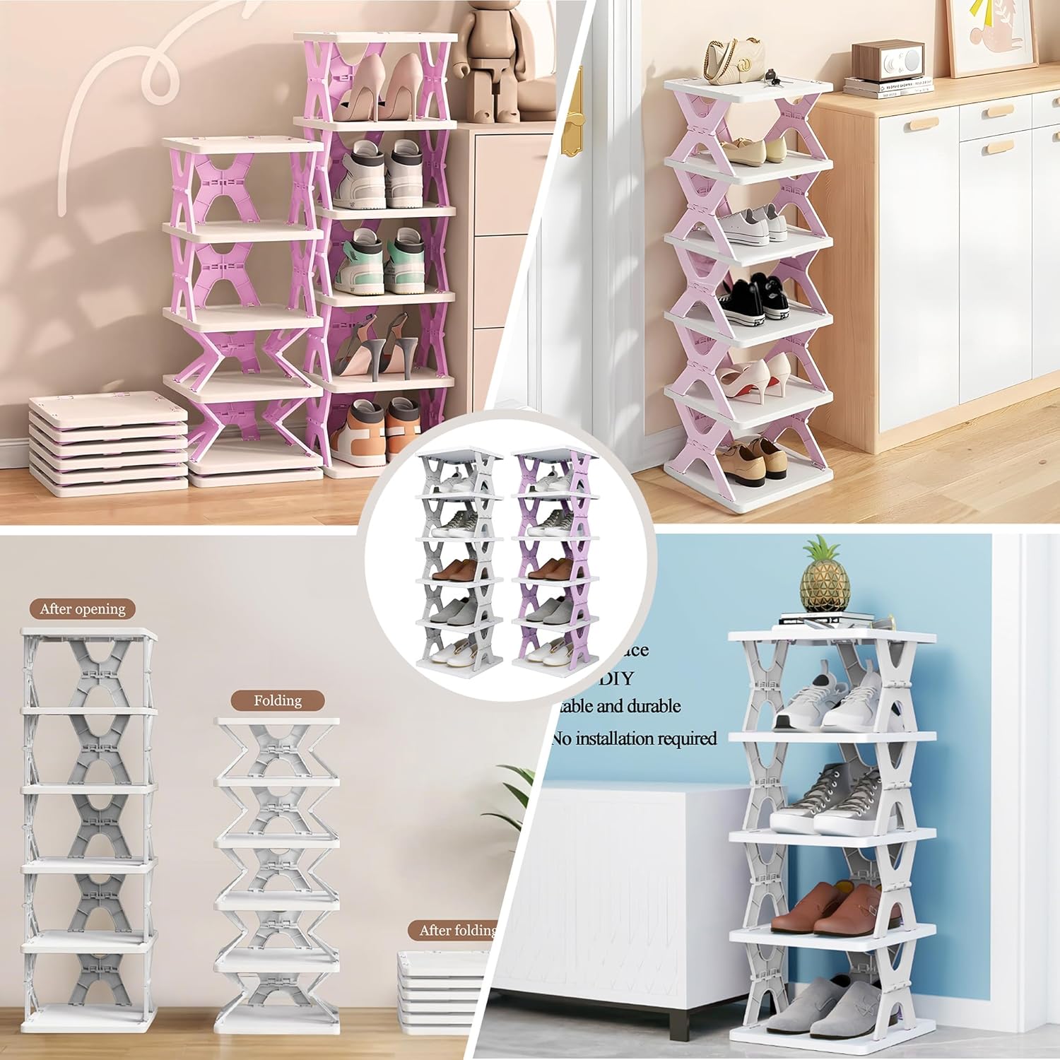 6-Tier Foldable Shoe Organizer