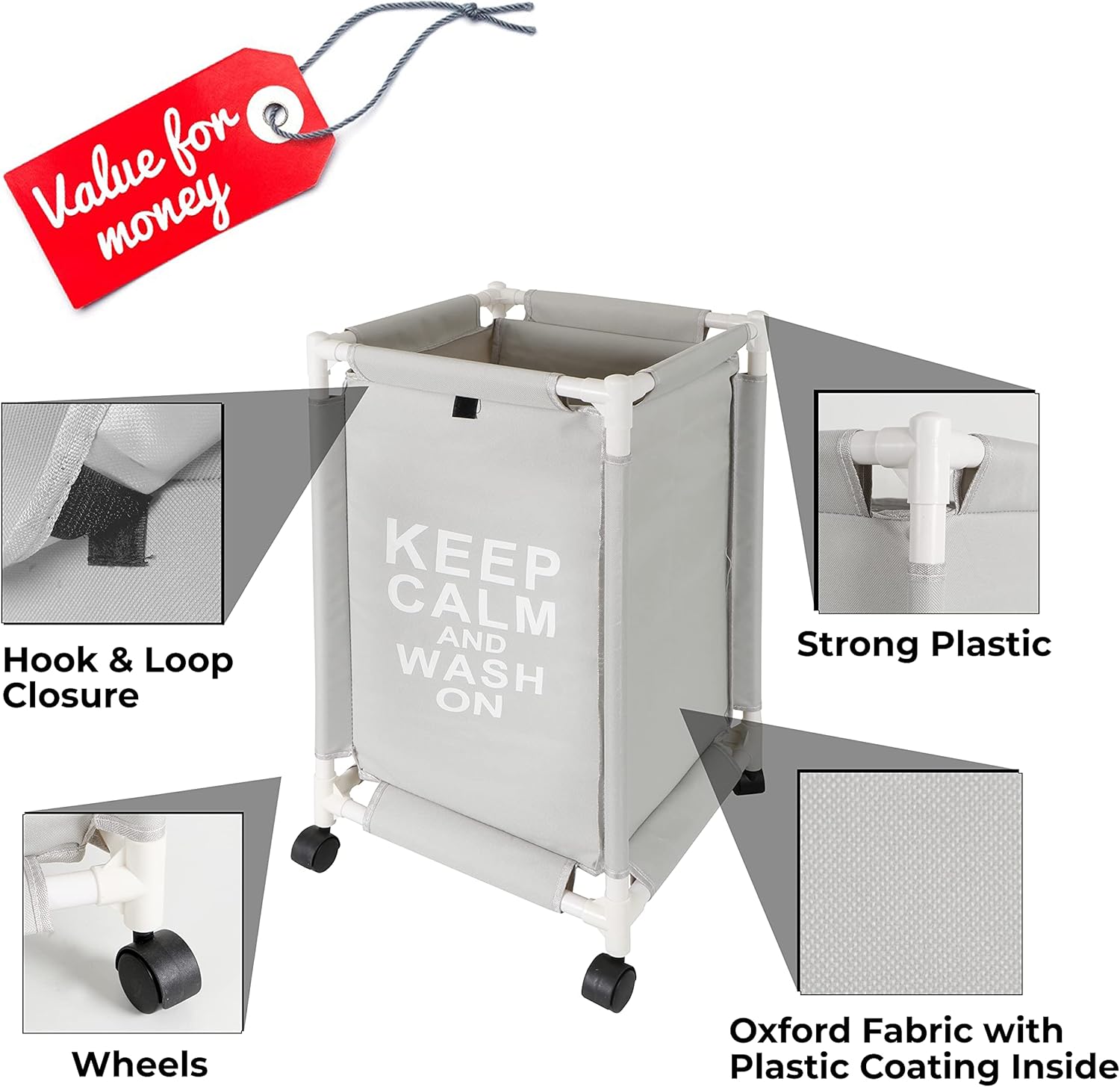 Fabric Laundry Basket With Wheels