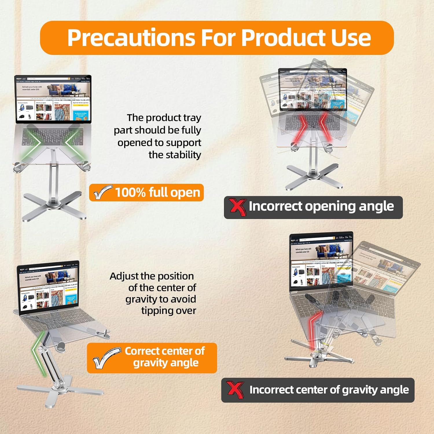 X Foldable Laptop Stand