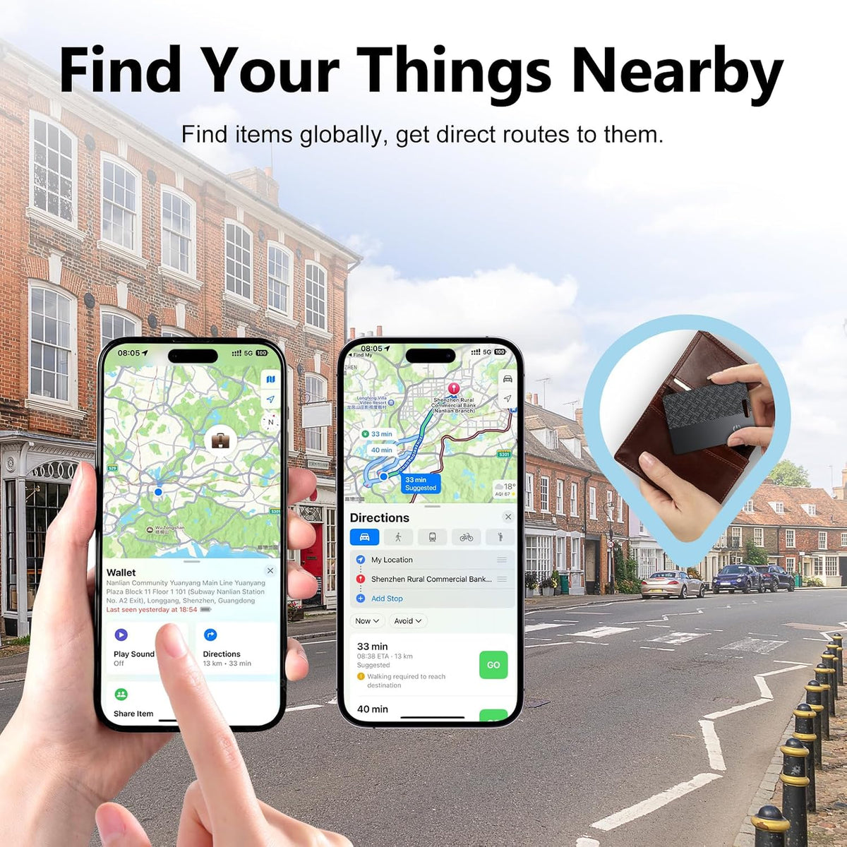 Ultra-Thin Wallet Tracker Card