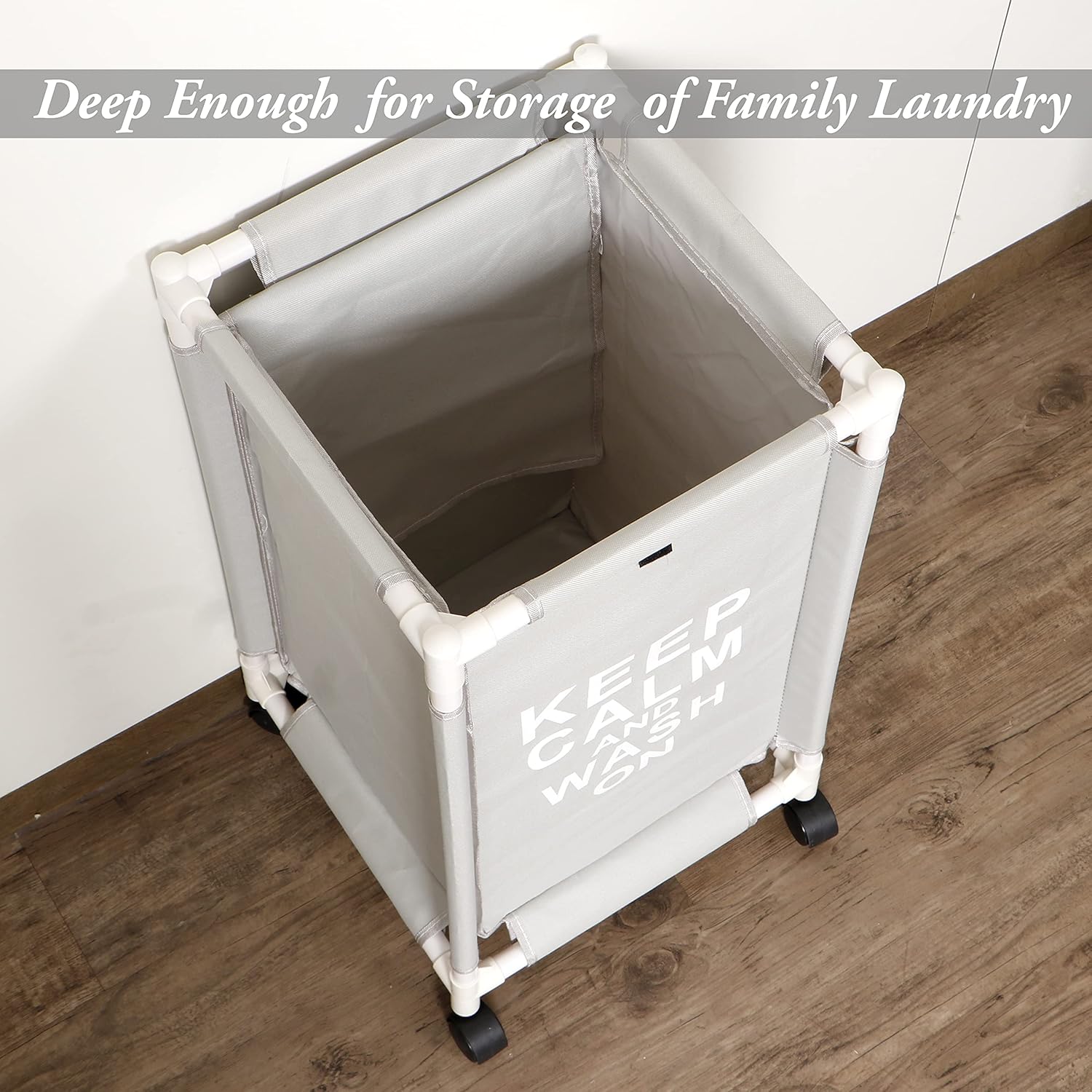 Fabric Laundry Basket With Wheels