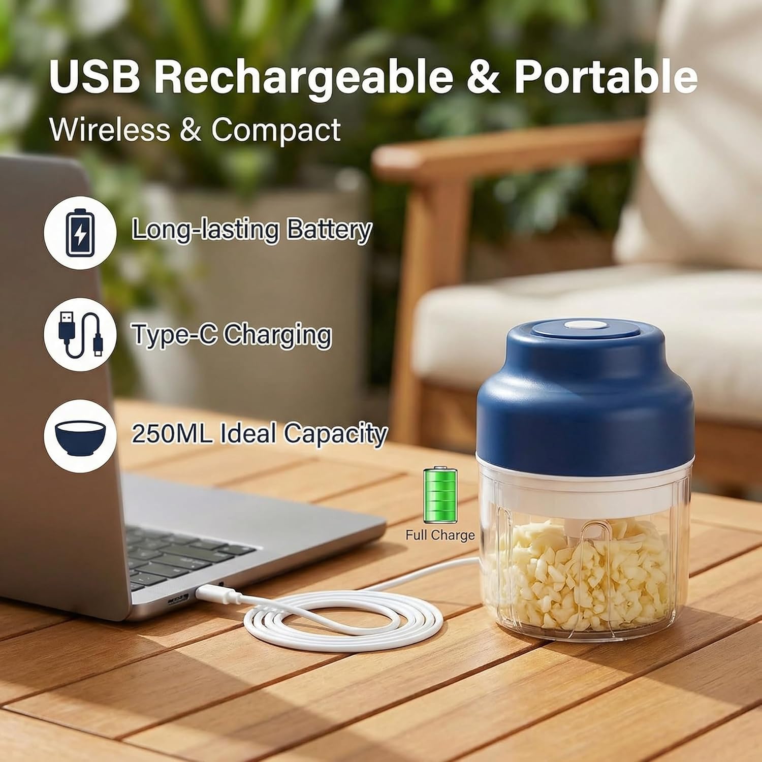 Rechargeable Mini Electric Chopper