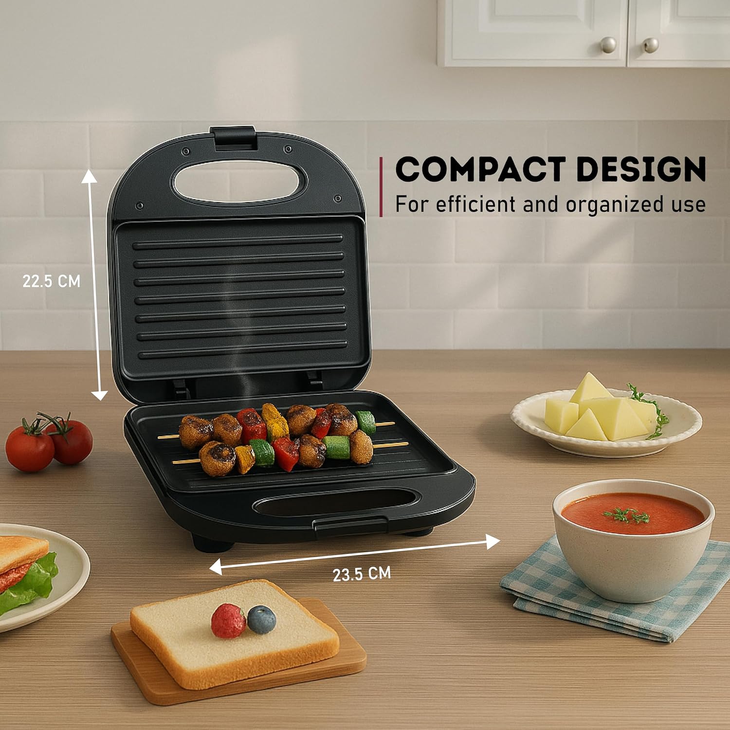 Electric Grill Non-Stick Sandwich Press