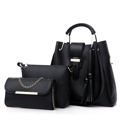 Women PU Leather Messenger and Shoulder Bag Set