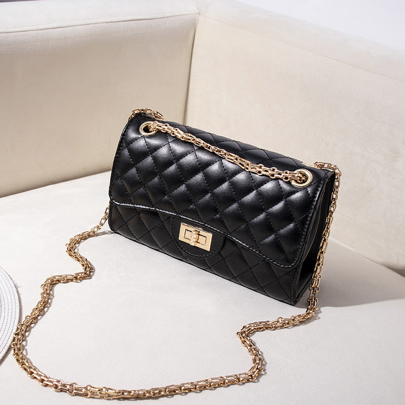 2025 New European and American Fashion Trendy Diamond Plaid Chain Bag Chanel Style Women's Bag Shoulder Crossbody Bag Women's Bag Small Bag